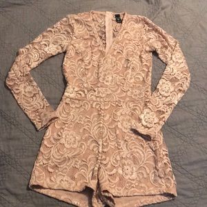 Cream Colored Lace Romper